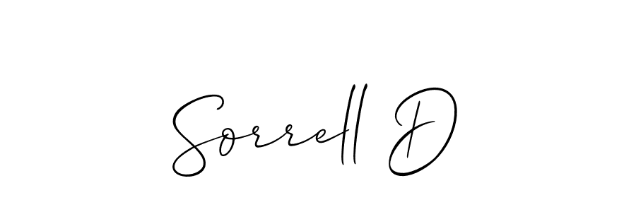 You should practise on your own different ways (Allison_Script) to write your name (Sorrell D) in signature. don't let someone else do it for you. Sorrell D signature style 2 images and pictures png
