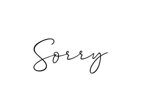 How to make Sorry signature? Allison_Script is a professional autograph style. Create handwritten signature for Sorry name. Sorry signature style 2 images and pictures png