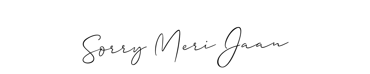 How to make Sorry Meri Jaan signature? Allison_Script is a professional autograph style. Create handwritten signature for Sorry Meri Jaan name. Sorry Meri Jaan signature style 2 images and pictures png