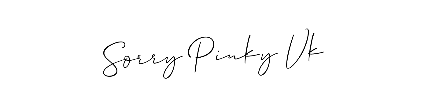 Once you've used our free online signature maker to create your best signature Allison_Script style, it's time to enjoy all of the benefits that Sorry Pinky Vk name signing documents. Sorry Pinky Vk signature style 2 images and pictures png
