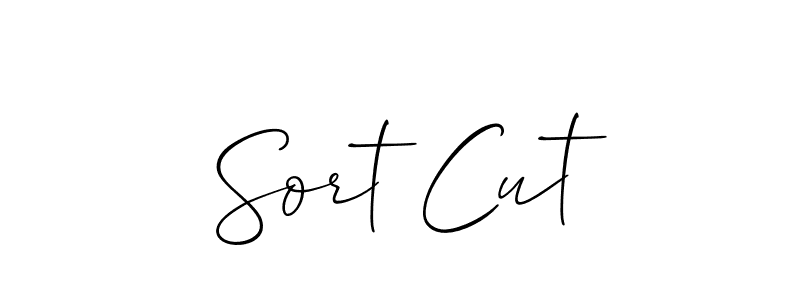 if you are searching for the best signature style for your name Sort Cut. so please give up your signature search. here we have designed multiple signature styles  using Allison_Script. Sort Cut signature style 2 images and pictures png