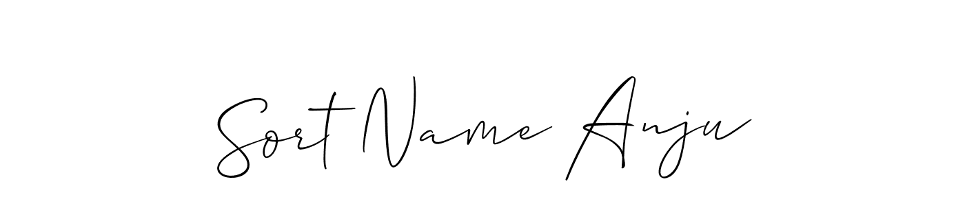 It looks lik you need a new signature style for name Sort Name Anju. Design unique handwritten (Allison_Script) signature with our free signature maker in just a few clicks. Sort Name Anju signature style 2 images and pictures png