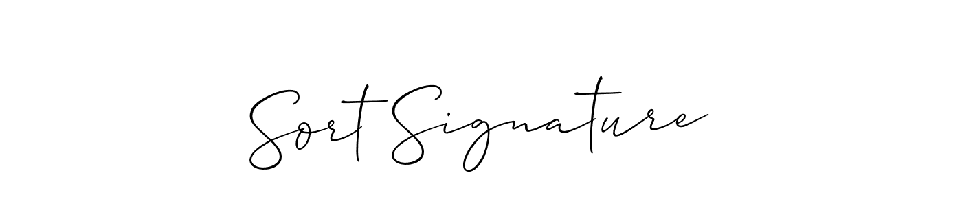 Also You can easily find your signature by using the search form. We will create Sort Signature name handwritten signature images for you free of cost using Allison_Script sign style. Sort Signature signature style 2 images and pictures png