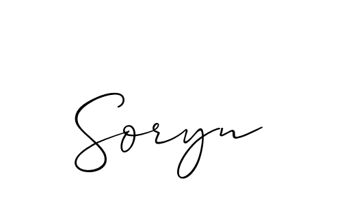 How to make Soryn name signature. Use Allison_Script style for creating short signs online. This is the latest handwritten sign. Soryn signature style 2 images and pictures png