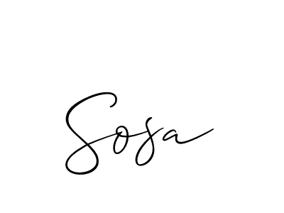 Best and Professional Signature Style for Sosa. Allison_Script Best Signature Style Collection. Sosa signature style 2 images and pictures png