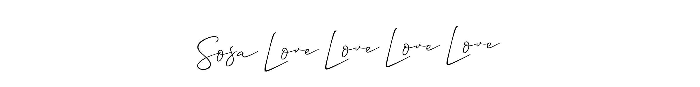 Also we have Sosa Love Love Love Love name is the best signature style. Create professional handwritten signature collection using Allison_Script autograph style. Sosa Love Love Love Love signature style 2 images and pictures png