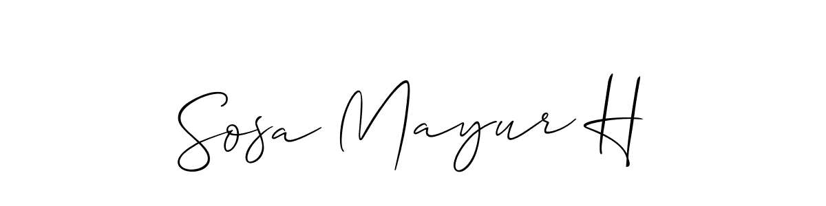 You can use this online signature creator to create a handwritten signature for the name Sosa Mayur H. This is the best online autograph maker. Sosa Mayur H signature style 2 images and pictures png