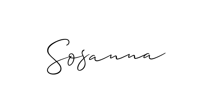 Also we have Sosanna name is the best signature style. Create professional handwritten signature collection using Allison_Script autograph style. Sosanna signature style 2 images and pictures png