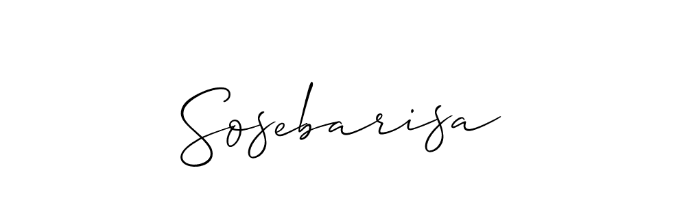 Design your own signature with our free online signature maker. With this signature software, you can create a handwritten (Allison_Script) signature for name Sosebarisa. Sosebarisa signature style 2 images and pictures png