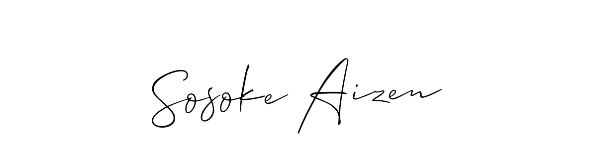 How to Draw Sosoke Aizen signature style? Allison_Script is a latest design signature styles for name Sosoke Aizen. Sosoke Aizen signature style 2 images and pictures png