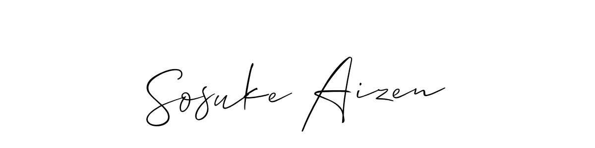 Also we have Sosuke Aizen name is the best signature style. Create professional handwritten signature collection using Allison_Script autograph style. Sosuke Aizen signature style 2 images and pictures png