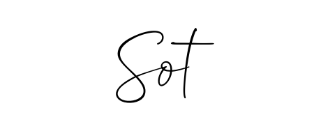 Create an unforgettable impression when signing with Sot name styled in Allison_Script typography. 100% free online generator. Sot signature style 2 images and pictures png