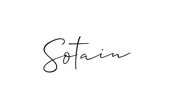 It looks lik you need a new signature style for name Sotain. Design unique handwritten (Allison_Script) signature with our free signature maker in just a few clicks. Sotain signature style 2 images and pictures png