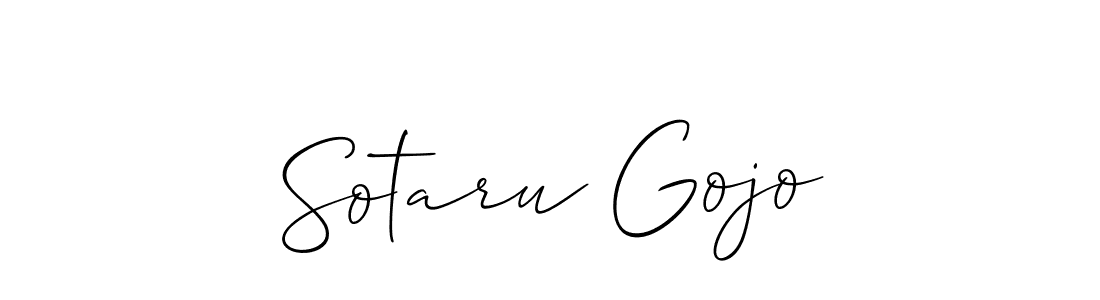 How to make Sotaru Gojo signature? Allison_Script is a professional autograph style. Create handwritten signature for Sotaru Gojo name. Sotaru Gojo signature style 2 images and pictures png