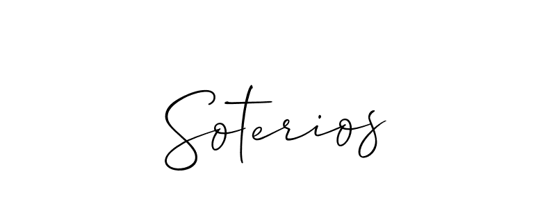 Soterios stylish signature style. Best Handwritten Sign (Allison_Script) for my name. Handwritten Signature Collection Ideas for my name Soterios. Soterios signature style 2 images and pictures png