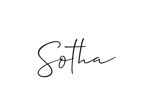 How to make Sotha signature? Allison_Script is a professional autograph style. Create handwritten signature for Sotha name. Sotha signature style 2 images and pictures png