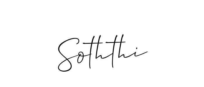 How to make Soththi signature? Allison_Script is a professional autograph style. Create handwritten signature for Soththi name. Soththi signature style 2 images and pictures png