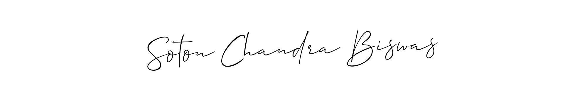 Make a short Soton Chandra Biswas signature style. Manage your documents anywhere anytime using Allison_Script. Create and add eSignatures, submit forms, share and send files easily. Soton Chandra Biswas signature style 2 images and pictures png