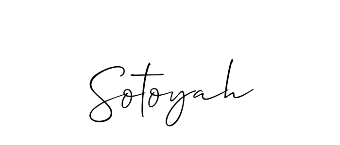 Use a signature maker to create a handwritten signature online. With this signature software, you can design (Allison_Script) your own signature for name Sotoyah. Sotoyah signature style 2 images and pictures png