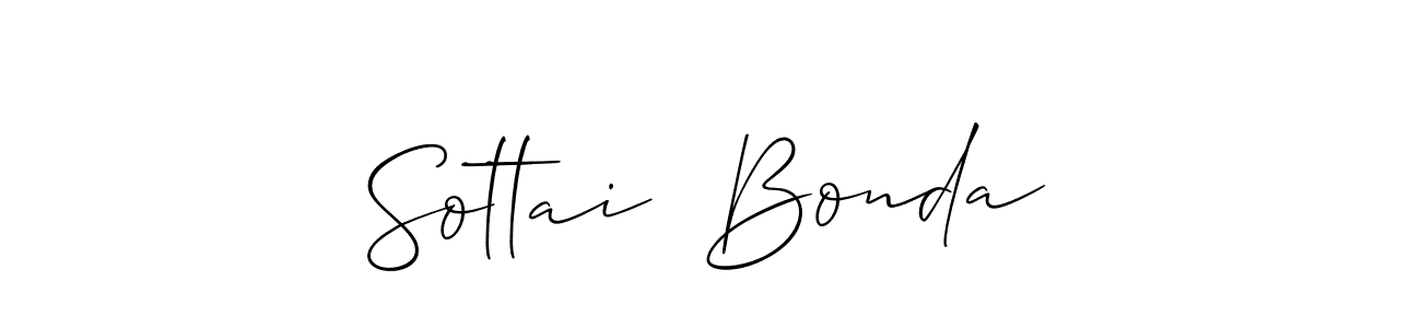 Similarly Allison_Script is the best handwritten signature design. Signature creator online .You can use it as an online autograph creator for name Sottai  Bonda. Sottai  Bonda signature style 2 images and pictures png