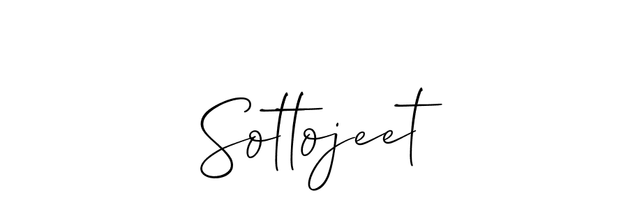 How to make Sottojeet signature? Allison_Script is a professional autograph style. Create handwritten signature for Sottojeet name. Sottojeet signature style 2 images and pictures png