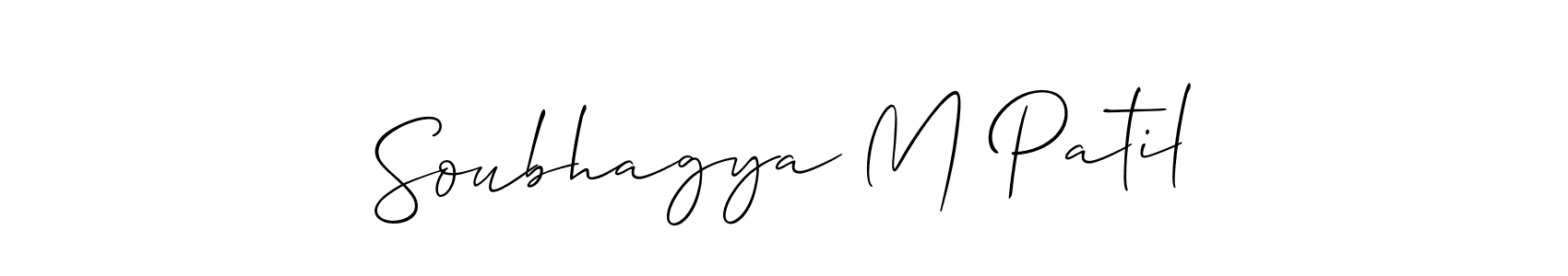 How to Draw Soubhagya M Patil signature style? Allison_Script is a latest design signature styles for name Soubhagya M Patil. Soubhagya M Patil signature style 2 images and pictures png
