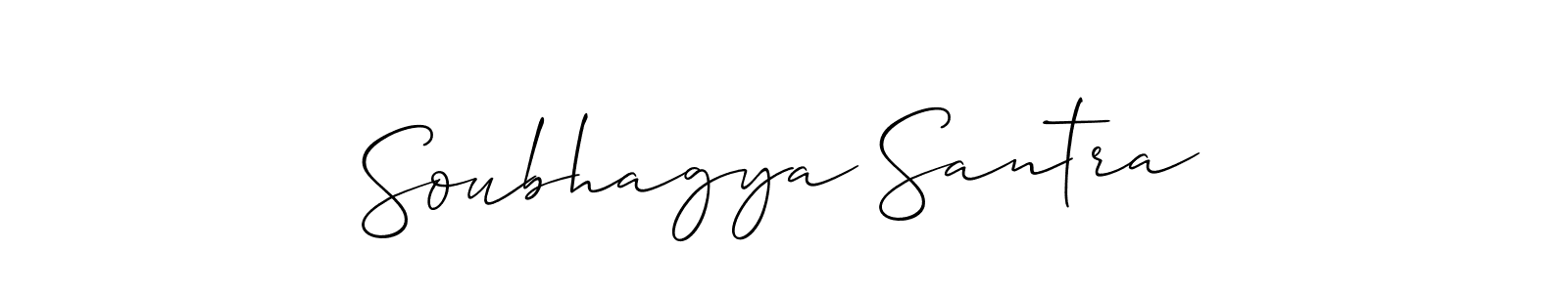 You should practise on your own different ways (Allison_Script) to write your name (Soubhagya Santra) in signature. don't let someone else do it for you. Soubhagya Santra signature style 2 images and pictures png