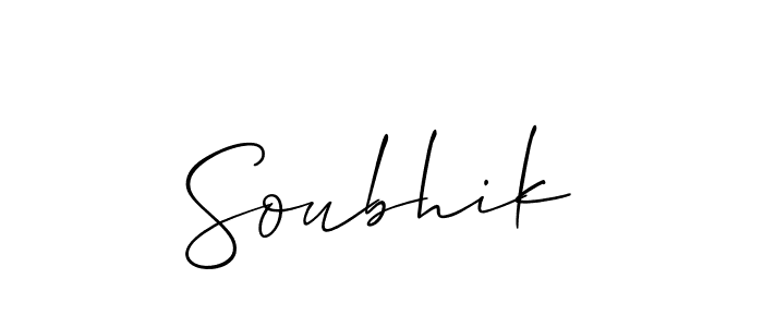 Create a beautiful signature design for name Soubhik. With this signature (Allison_Script) fonts, you can make a handwritten signature for free. Soubhik signature style 2 images and pictures png