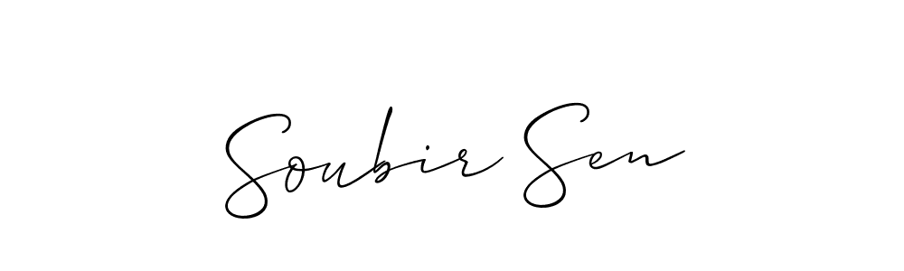 It looks lik you need a new signature style for name Soubir Sen. Design unique handwritten (Allison_Script) signature with our free signature maker in just a few clicks. Soubir Sen signature style 2 images and pictures png