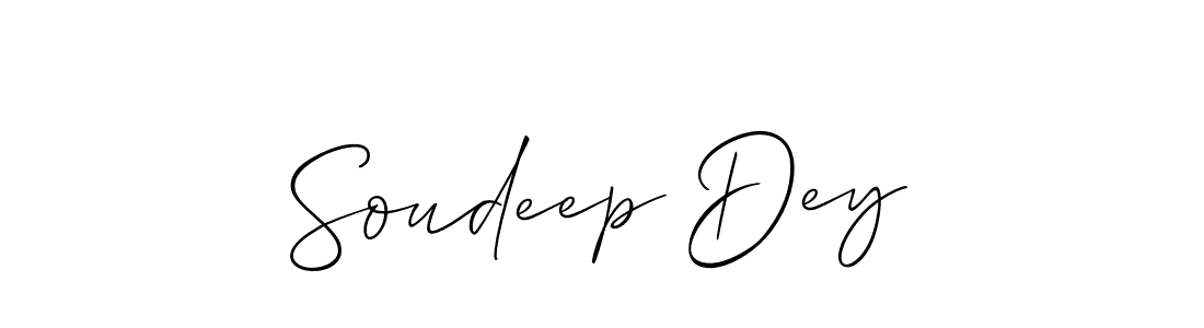 Make a beautiful signature design for name Soudeep Dey. With this signature (Allison_Script) style, you can create a handwritten signature for free. Soudeep Dey signature style 2 images and pictures png