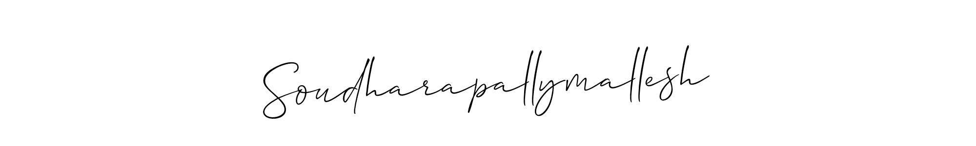 How to Draw Soudharapallymallesh signature style? Allison_Script is a latest design signature styles for name Soudharapallymallesh. Soudharapallymallesh signature style 2 images and pictures png