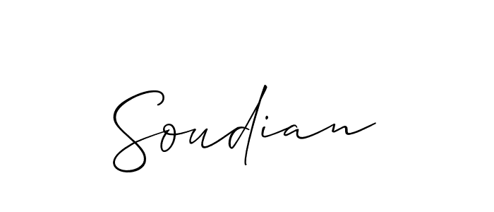 How to make Soudian signature? Allison_Script is a professional autograph style. Create handwritten signature for Soudian name. Soudian signature style 2 images and pictures png