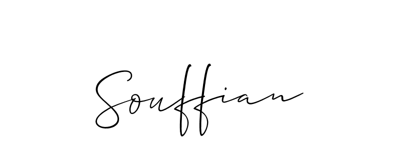 How to make Souffian name signature. Use Allison_Script style for creating short signs online. This is the latest handwritten sign. Souffian signature style 2 images and pictures png