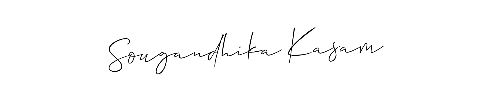 Make a beautiful signature design for name Sougandhika Kasam. Use this online signature maker to create a handwritten signature for free. Sougandhika Kasam signature style 2 images and pictures png