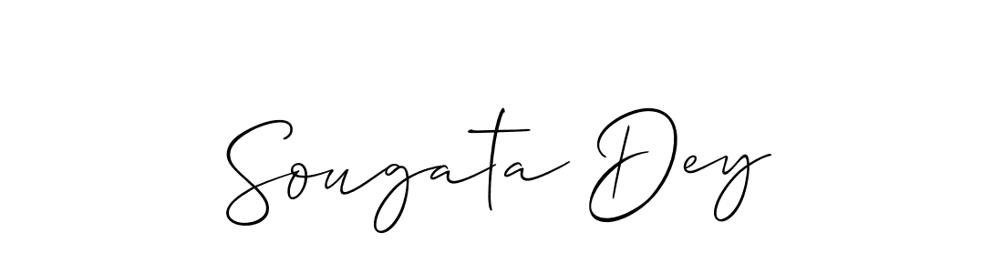 How to make Sougata Dey signature? Allison_Script is a professional autograph style. Create handwritten signature for Sougata Dey name. Sougata Dey signature style 2 images and pictures png