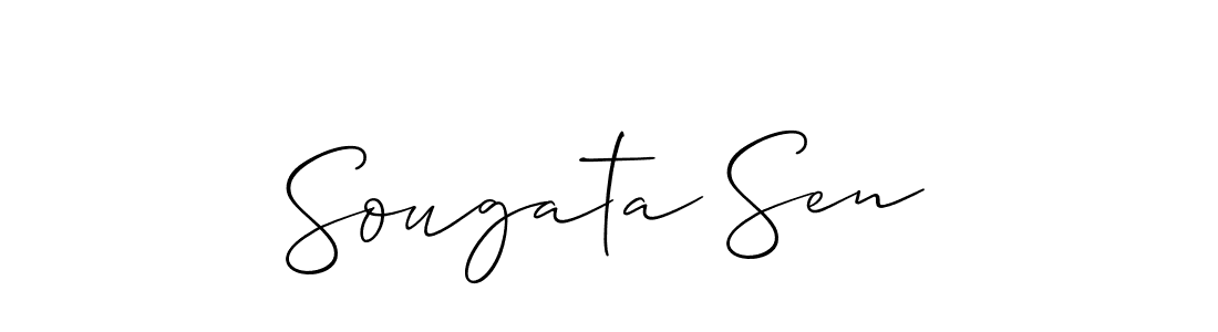Make a short Sougata Sen signature style. Manage your documents anywhere anytime using Allison_Script. Create and add eSignatures, submit forms, share and send files easily. Sougata Sen signature style 2 images and pictures png