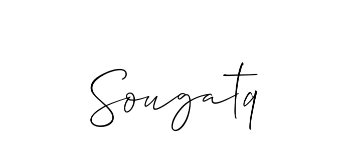 Use a signature maker to create a handwritten signature online. With this signature software, you can design (Allison_Script) your own signature for name Sougatq. Sougatq signature style 2 images and pictures png