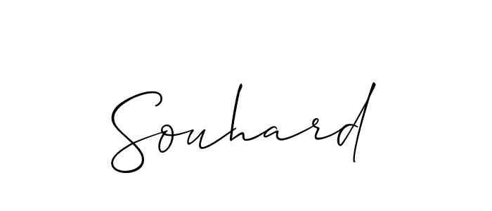 You should practise on your own different ways (Allison_Script) to write your name (Souhard) in signature. don't let someone else do it for you. Souhard signature style 2 images and pictures png