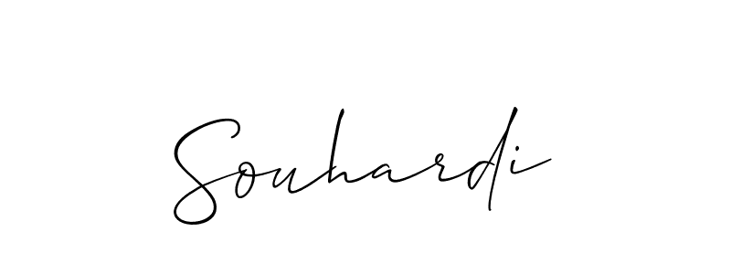How to make Souhardi name signature. Use Allison_Script style for creating short signs online. This is the latest handwritten sign. Souhardi signature style 2 images and pictures png