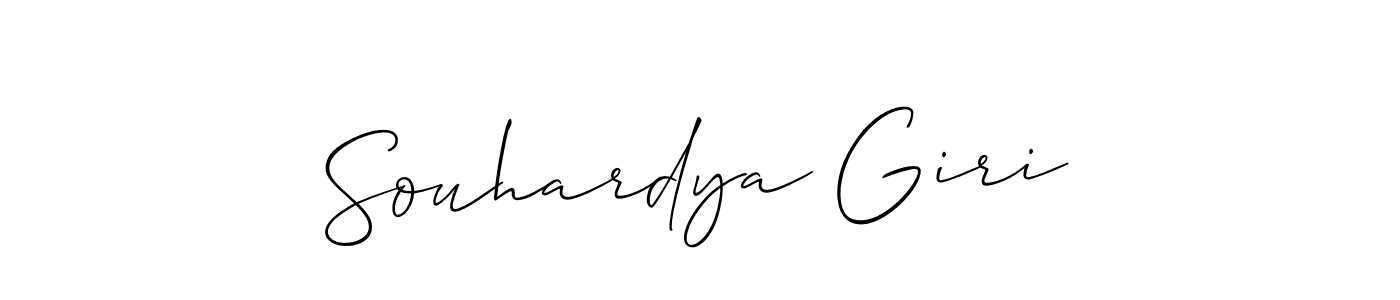 How to make Souhardya Giri signature? Allison_Script is a professional autograph style. Create handwritten signature for Souhardya Giri name. Souhardya Giri signature style 2 images and pictures png