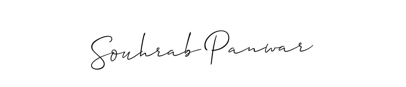 Design your own signature with our free online signature maker. With this signature software, you can create a handwritten (Allison_Script) signature for name Souhrab Panwar. Souhrab Panwar signature style 2 images and pictures png