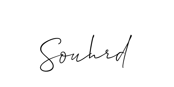 It looks lik you need a new signature style for name Souhrd. Design unique handwritten (Allison_Script) signature with our free signature maker in just a few clicks. Souhrd signature style 2 images and pictures png