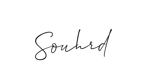 It looks lik you need a new signature style for name Souhrd. Design unique handwritten (Allison_Script) signature with our free signature maker in just a few clicks. Souhrd signature style 2 images and pictures png