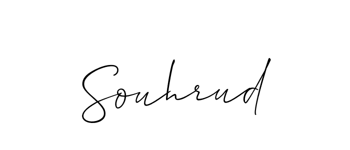 Create a beautiful signature design for name Souhrud. With this signature (Allison_Script) fonts, you can make a handwritten signature for free. Souhrud signature style 2 images and pictures png