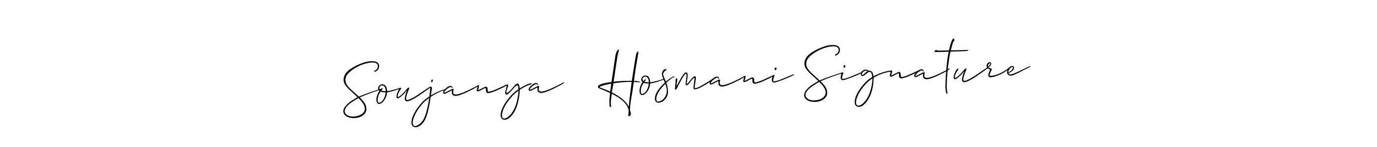 How to Draw Soujanya   Hosmani Signature signature style? Allison_Script is a latest design signature styles for name Soujanya   Hosmani Signature. Soujanya   Hosmani Signature signature style 2 images and pictures png