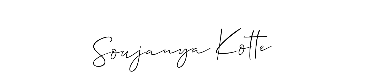 Design your own signature with our free online signature maker. With this signature software, you can create a handwritten (Allison_Script) signature for name Soujanya Kotte. Soujanya Kotte signature style 2 images and pictures png