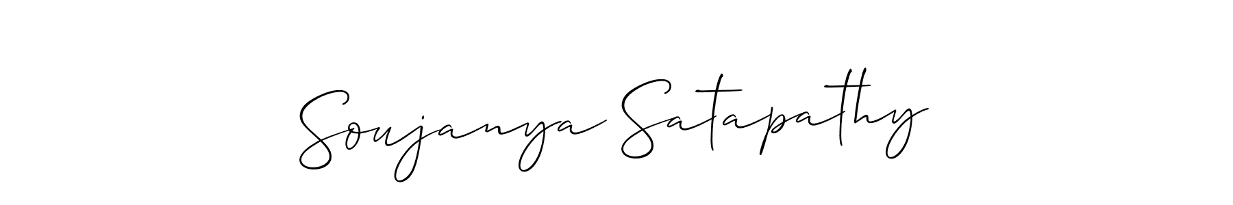 This is the best signature style for the Soujanya Satapathy name. Also you like these signature font (Allison_Script). Mix name signature. Soujanya Satapathy signature style 2 images and pictures png