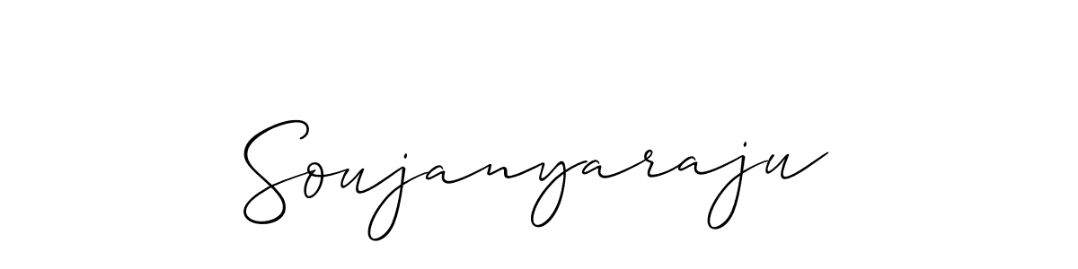 Design your own signature with our free online signature maker. With this signature software, you can create a handwritten (Allison_Script) signature for name Soujanyaraju. Soujanyaraju signature style 2 images and pictures png