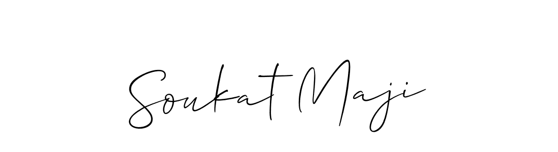 How to make Soukat Maji name signature. Use Allison_Script style for creating short signs online. This is the latest handwritten sign. Soukat Maji signature style 2 images and pictures png