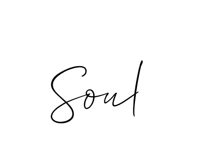 How to make Soul signature? Allison_Script is a professional autograph style. Create handwritten signature for Soul name. Soul signature style 2 images and pictures png